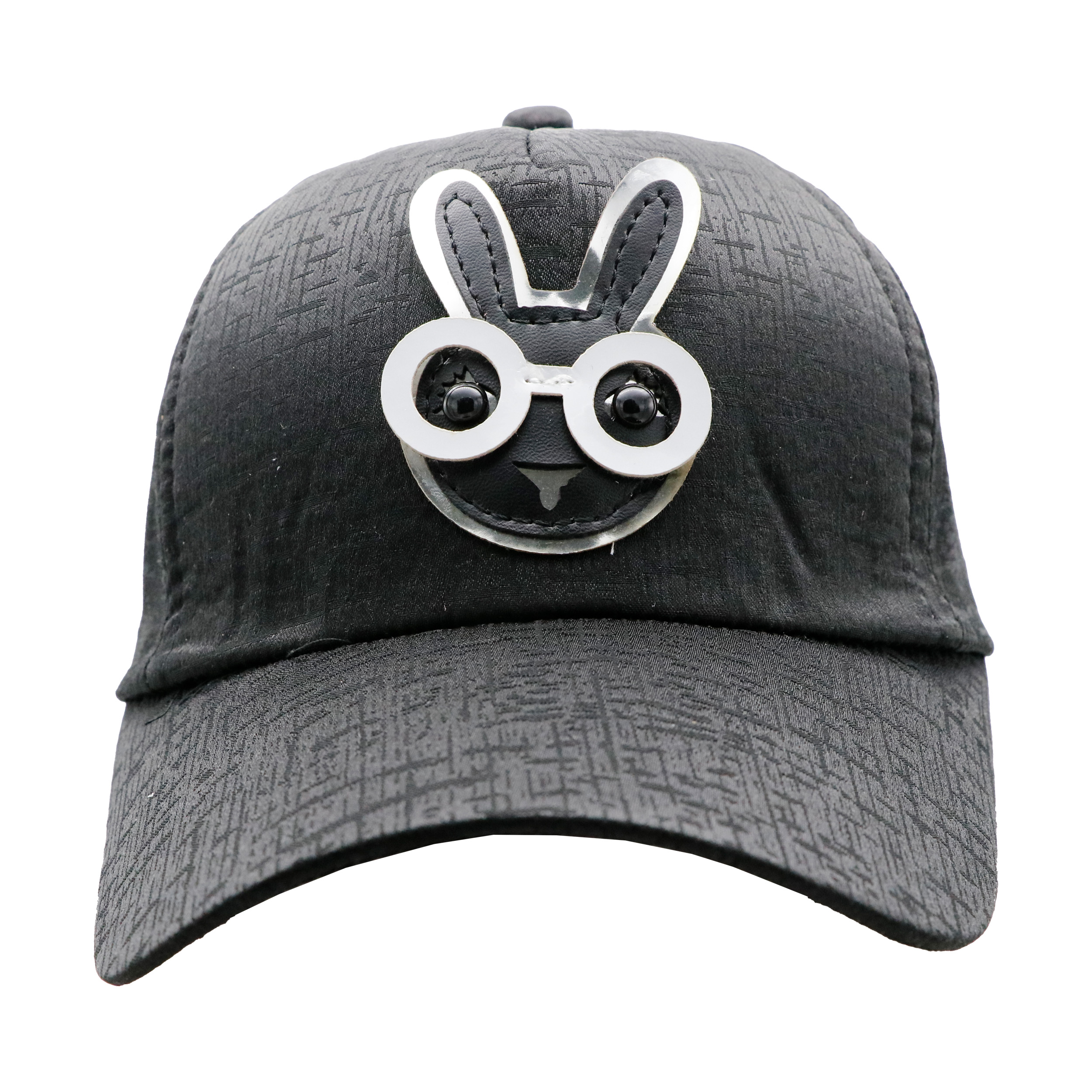 کلاه کپ بچگانه طرح خرگوش عینکی کد 5050 رنگ مشکی
