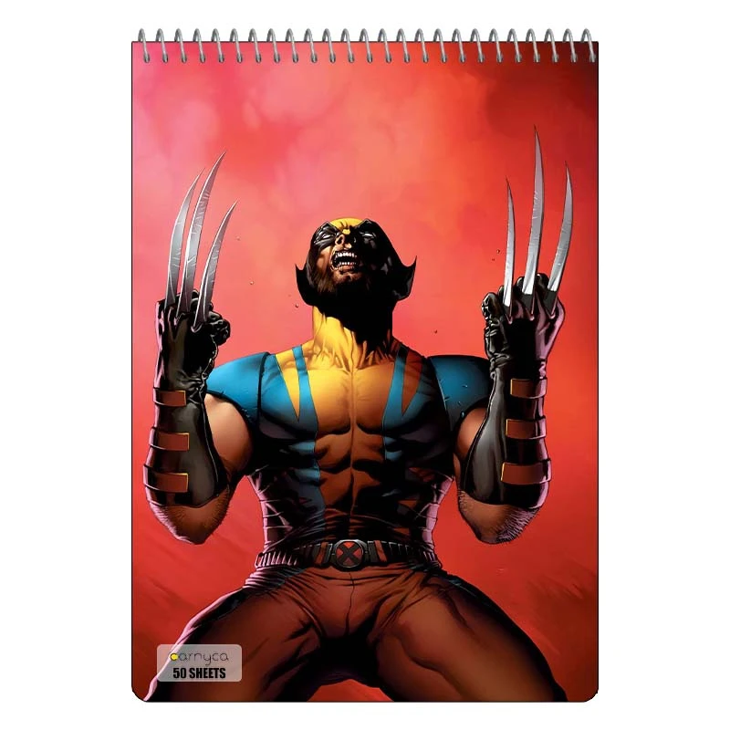 دفتر نقاشی 50 برگ سیمی کارنیکا طرح ولورین Wolverine کد 17164