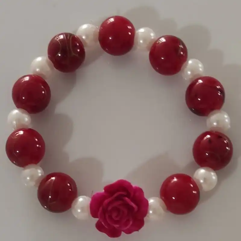 دستبند بچگانه مدل گل رز