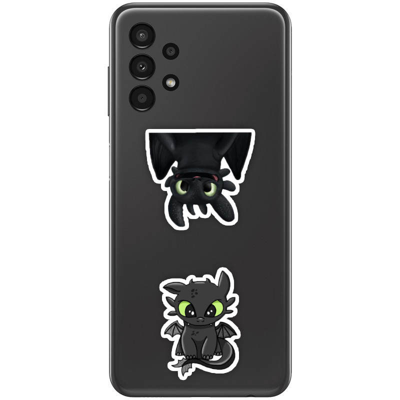 استیکر لپ تاپ و موبایل گوفی طرح کارتون مربی اژدها مدل بیدندون کد 53 مجموعه 5 عددی