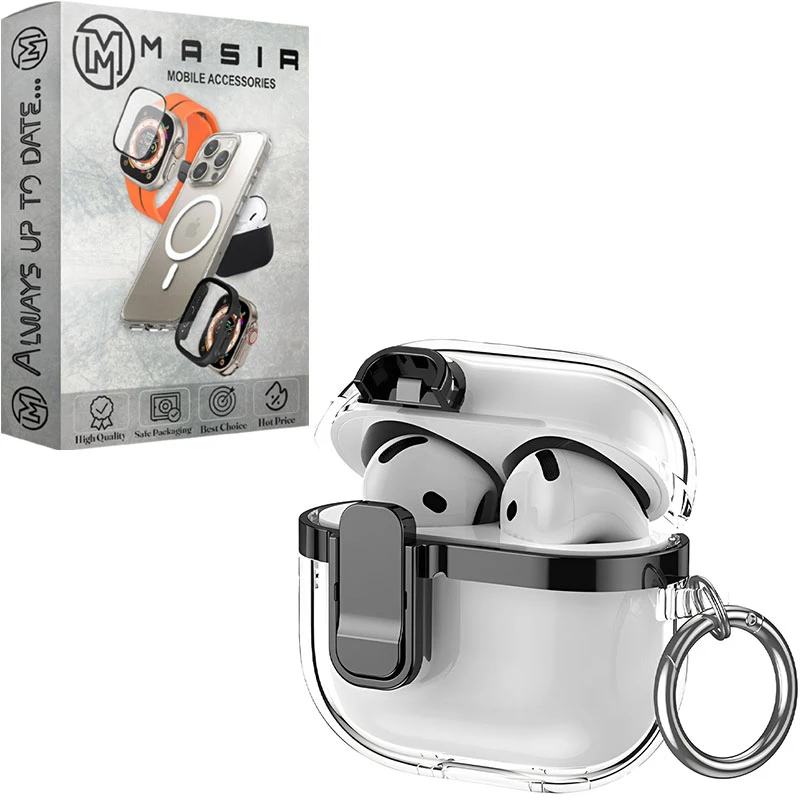 کاور مسیر مدل Electro مناسب برای کیس اپل AirPods 4 / 4ANC به همراه آویز