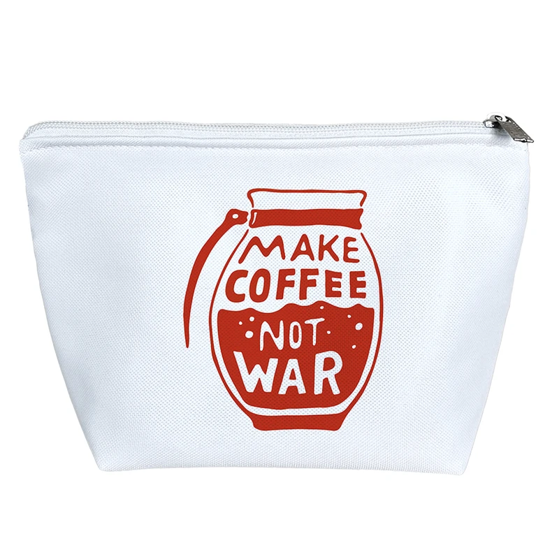 کیف لوازم آرایش دخترانه خندالو مدل قهوه بساز نه جنگ کد 10464