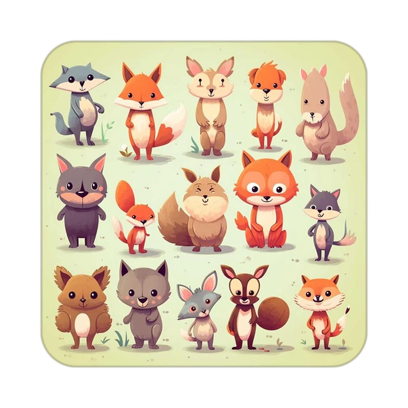 زیر لیوانی کاکتی طرح حیوانات کارتونی مدل mp27818