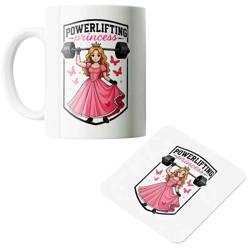 ماگ پاد آفرین مدل دخترانه ورزشی فیتنس باشگاهی جیم بدنسازی کد PZ100 به همراه زیر لیوانی