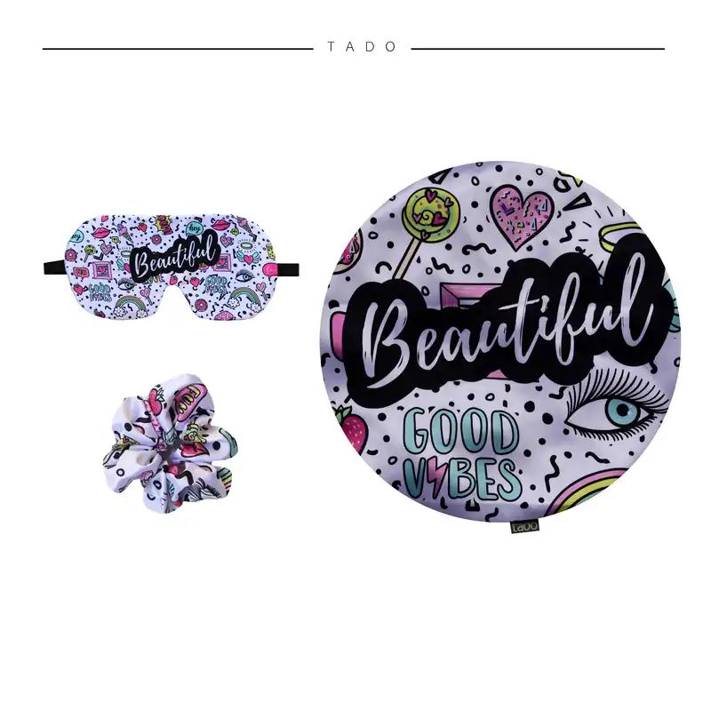 کلاه زنانه تادو مدل خواب کد SKH03 به همراه کش مو و چشم بند