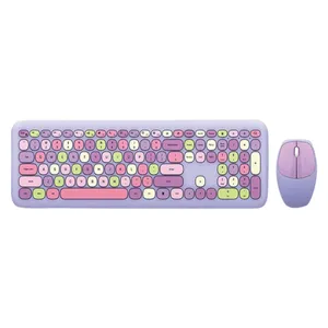 Mofii 666 Wireless Keyboard and Mouse, Membrane Switch, Full-Size