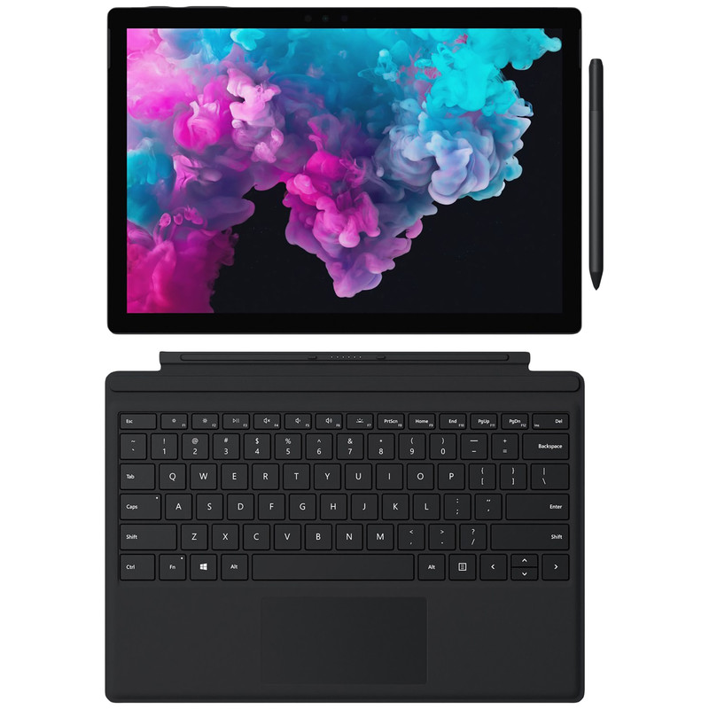 تبلت مایکروسافت مدل Surface Pro 6 - B به همراه کیبورد Black Type Cover و قلم