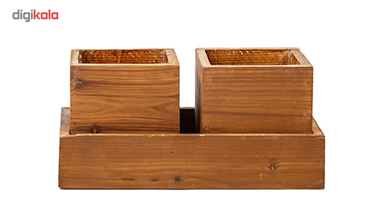 گلدان چوبی ترمه چوب مدل دو عددی گلدان چوبی ترمه چوب مدل دو عددی