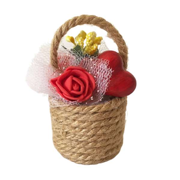 گیفت عروسی مدل سبد گل کد 520 بسته 10 عددی