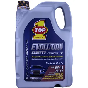 روغن موتور خودرو تاپ وان مدل Evolution 5W-40 حجم 4 لیتر