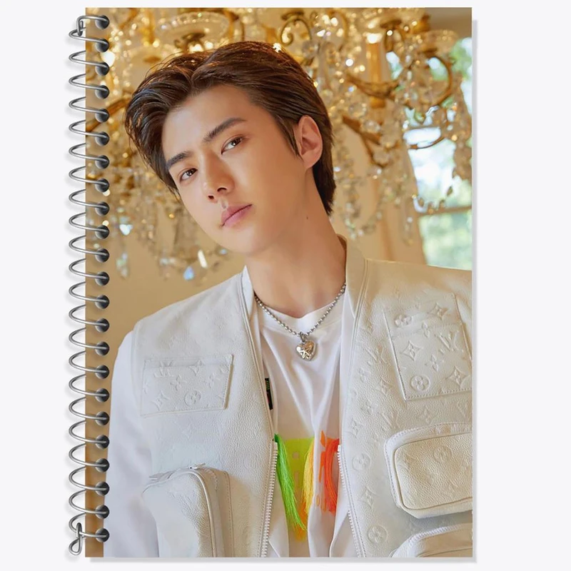 دفتر زبان 50 برگ خندالو مدل سه خط طرح سهون گروه اکسو EXO کد 16773