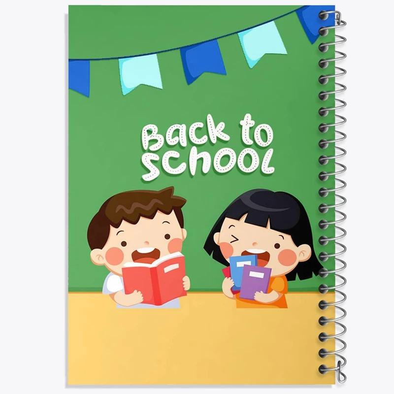 دفتر شطرنجی 50 برگ خندالو طرح بازگشت به مدرسه کد 30035