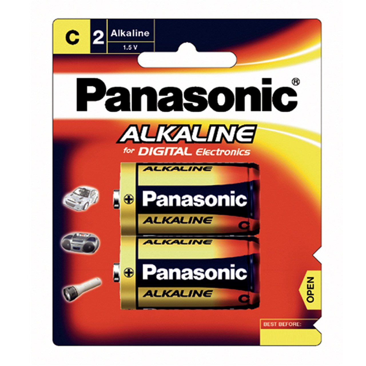 باتری سایز متوسط پاناسونیک مدل Alkaline بسته 2 عددی