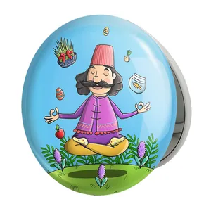 آینه جیبی خندالو طرح نوروز مدل تاشو کد 24578 