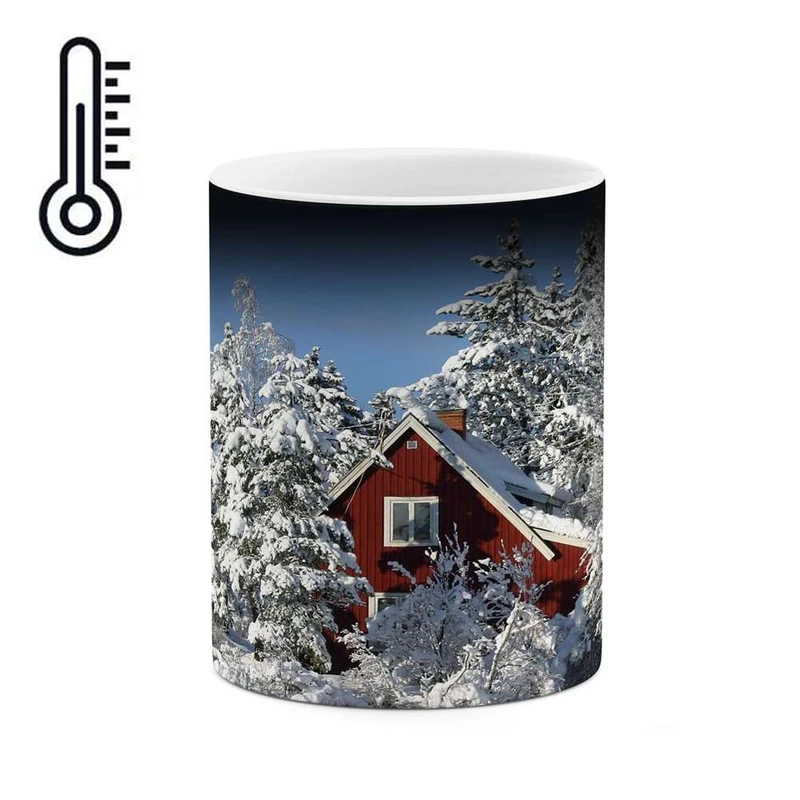 ماگ حرارتی کاکتی مدل منظره برفی کد mgh15043