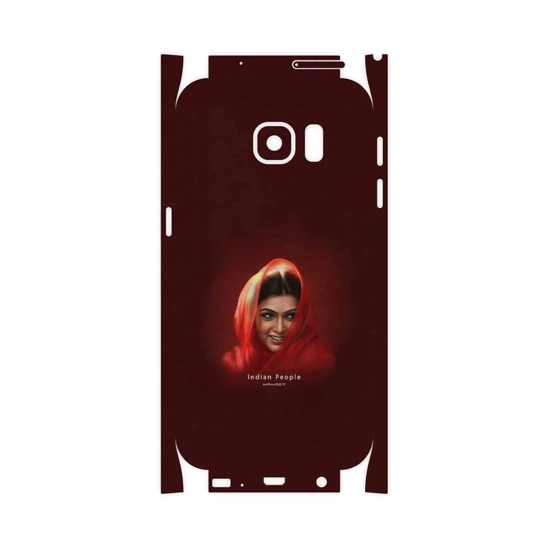 برچسب پوششی ماهوت مدل Portrait of an Indian Woman-FullSkin مناسب برای گوشی موبایل سامسونگ Galaxy S7