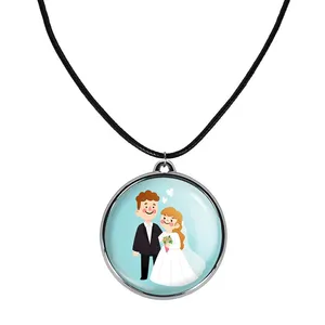 گردنبند خندالو مدل عروس و داماد کد 2962829629