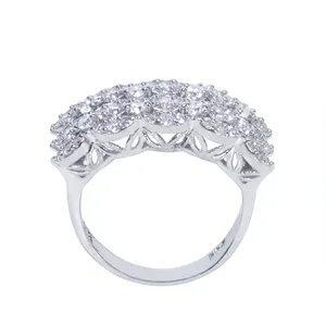 انگشتر نقره زنانه بازرگانی میلادی مدل فول نگین برلیان بدون ریزش کد AWR_068