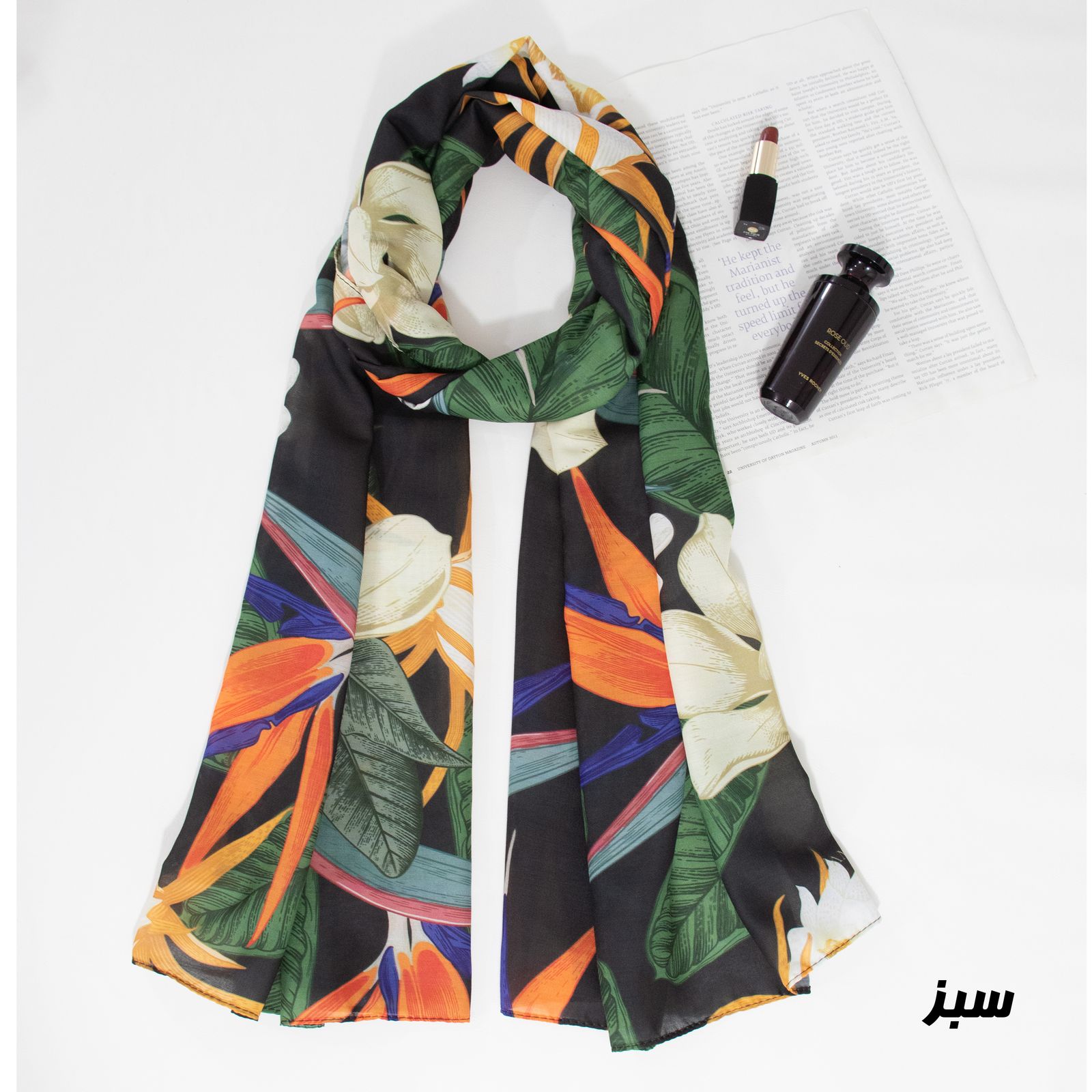 شال زنانه مدل نخی طرح پرنده بهشتی در پاییز کد ana-1502 -  - 16
