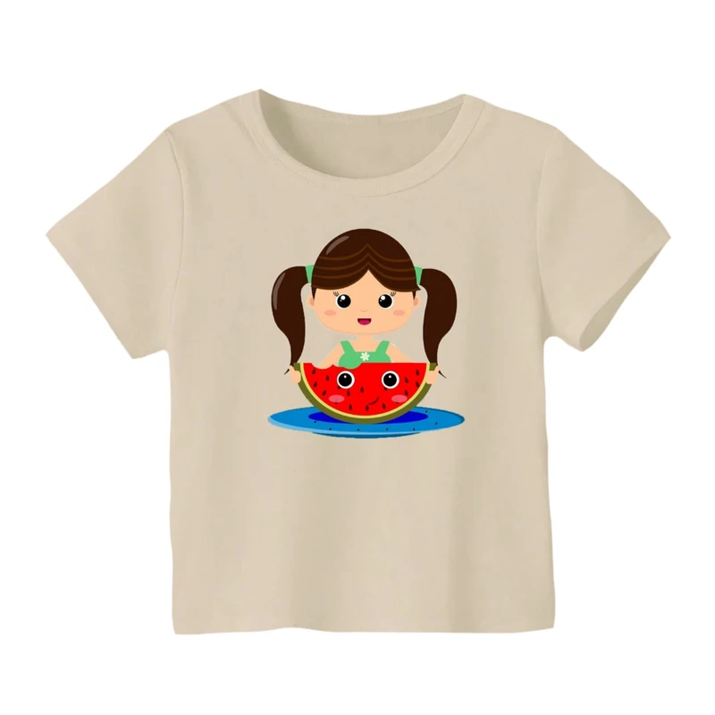 تی شرت آستین کوتاه بچگانه مدل دخترک یلدایی کد 23