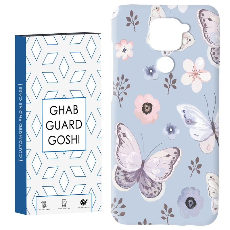 کاور قاب گارد گوشی طرح پروانه کد Dimo-004 مناسب برای گوشی موبایل شیائومی Redmi Note 9 4G