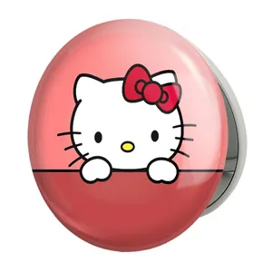 آینه جیبی خندالو طرح هلو کیتی Hello Kitty مدل تاشو کد 2473 
