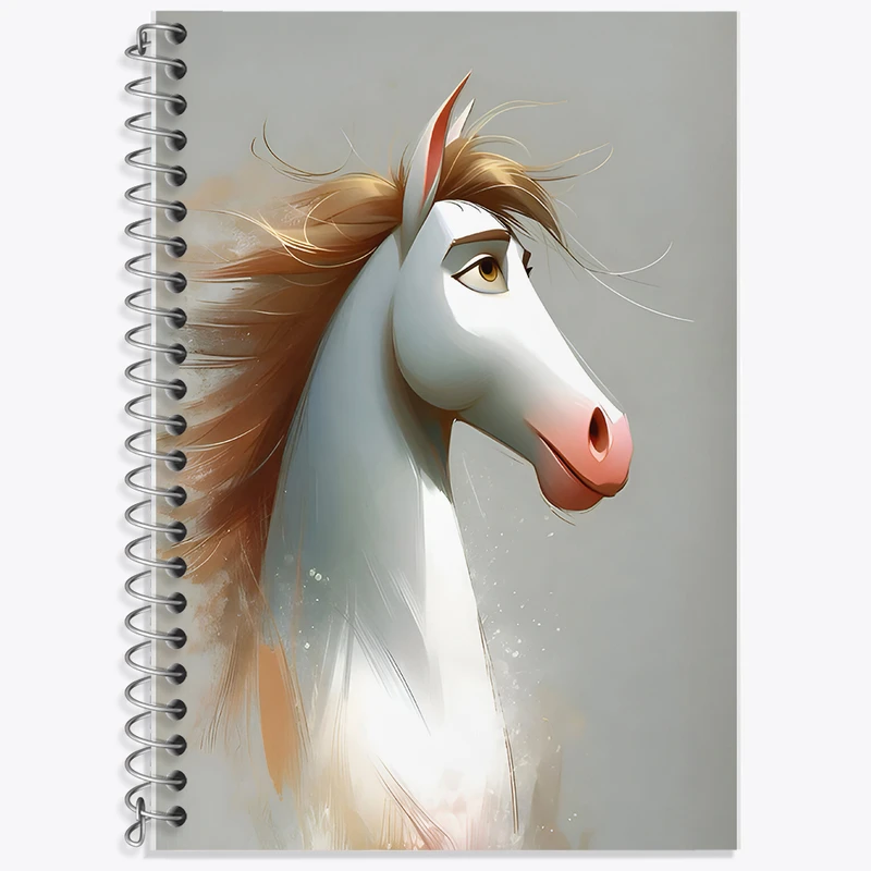 دفتر زبان 50 برگ خندالو مدل دو خط طرح اسب کد F7911