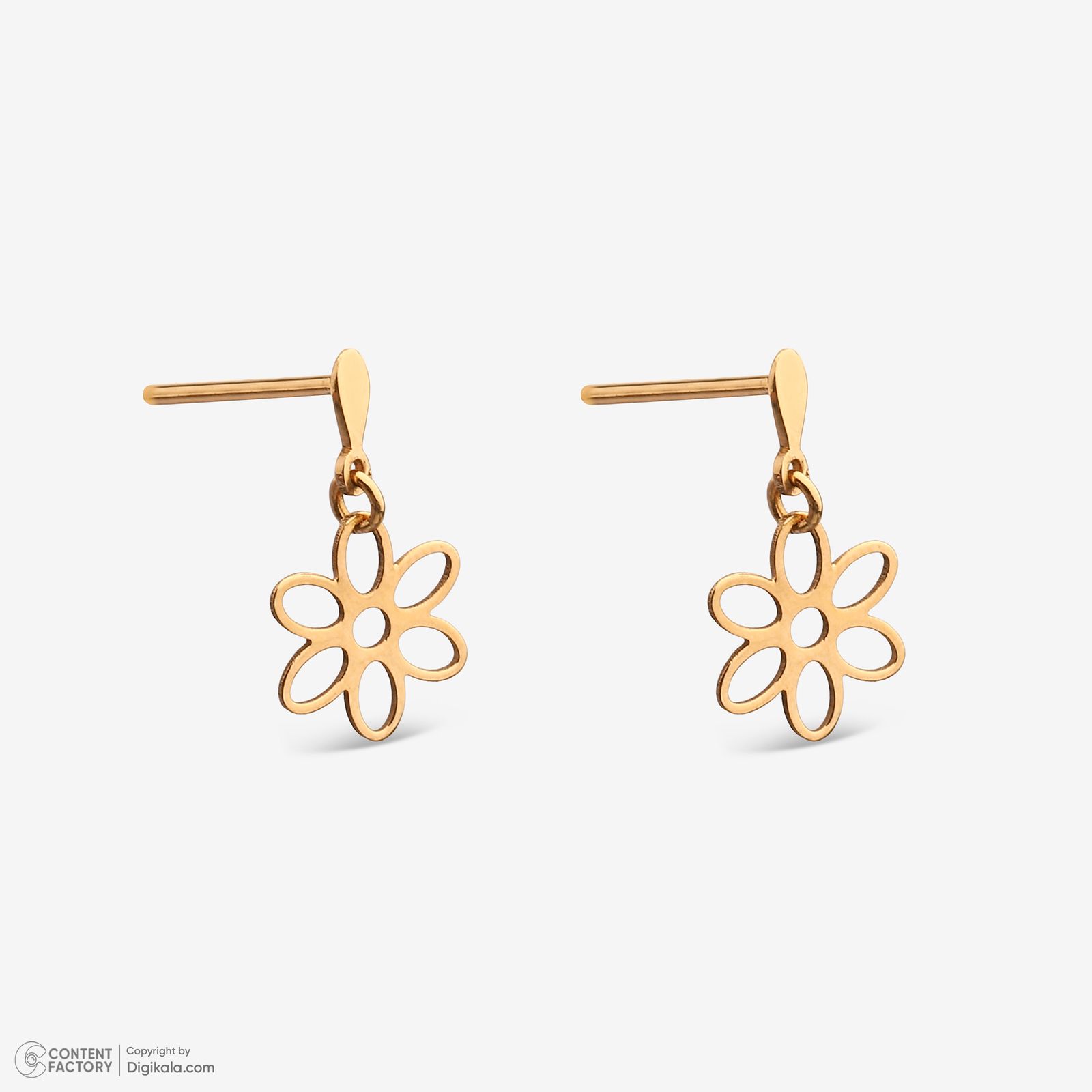 نیم ست طلا 18 عیار زنانه سایا گلد مدل گل ns23 -  - 7