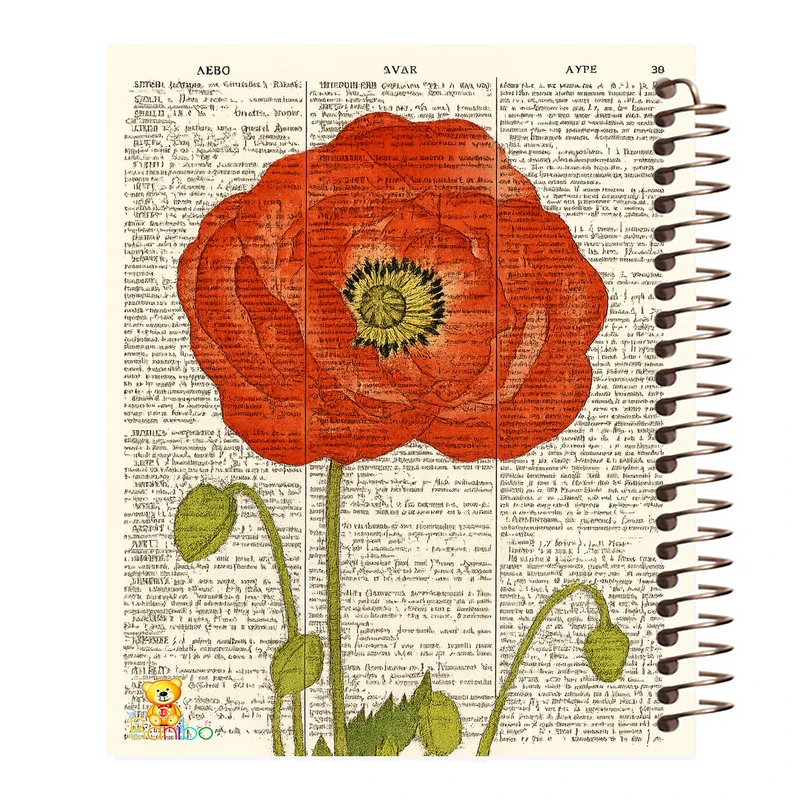 دفتر نقاشی 100 برگ بانیبو مدل گل کد 2757