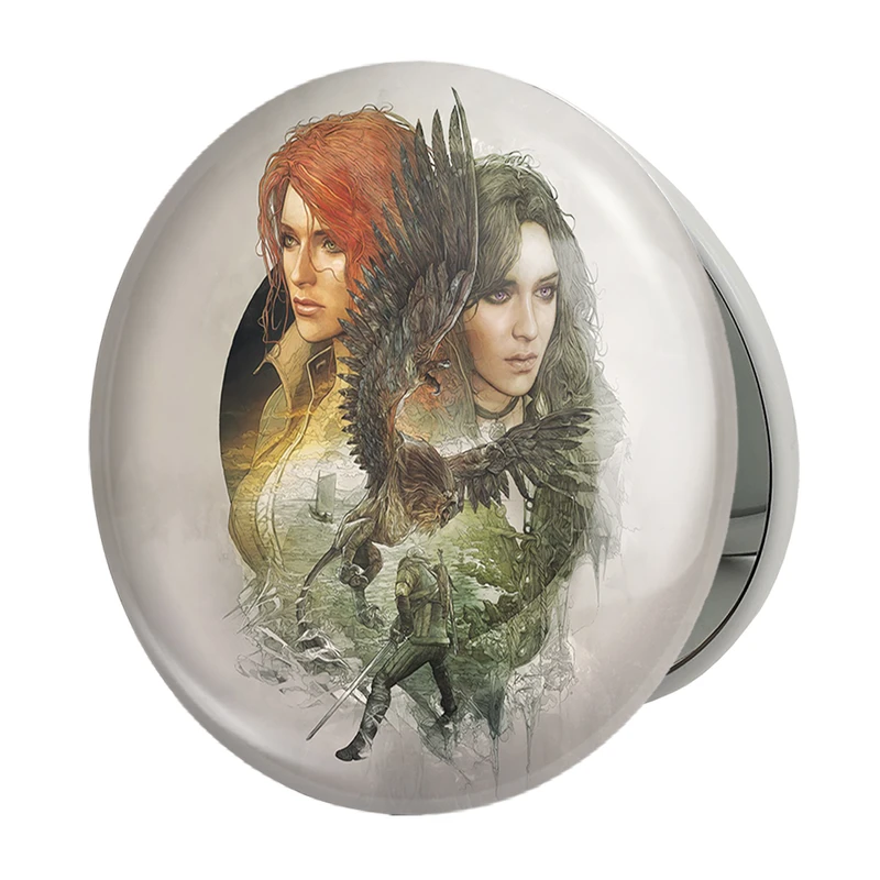 آینه جیبی خندالو طرح تریس و ینیفر ویچر مدل تاشو کد 30928