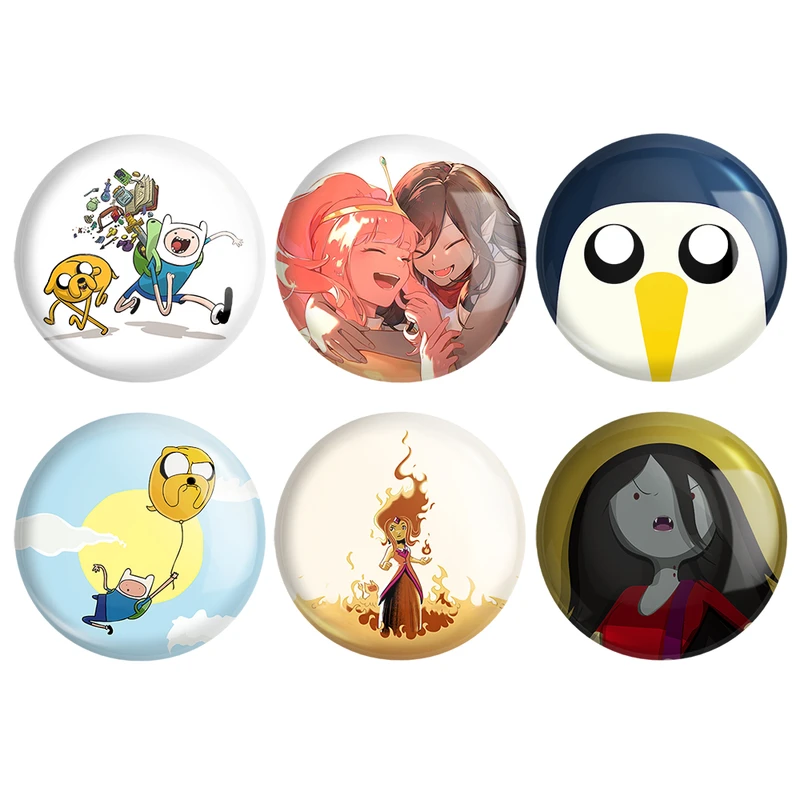 مگنت خندالو طرح وقت ماجراجویی Adventure Time کد 1236A مجموعه 6 عددی