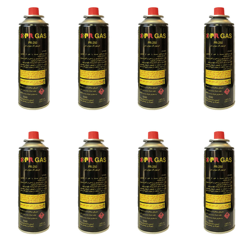 کپسول گاز سفری پارس رگولاتور مدل PR-250 بسته 8 عددی