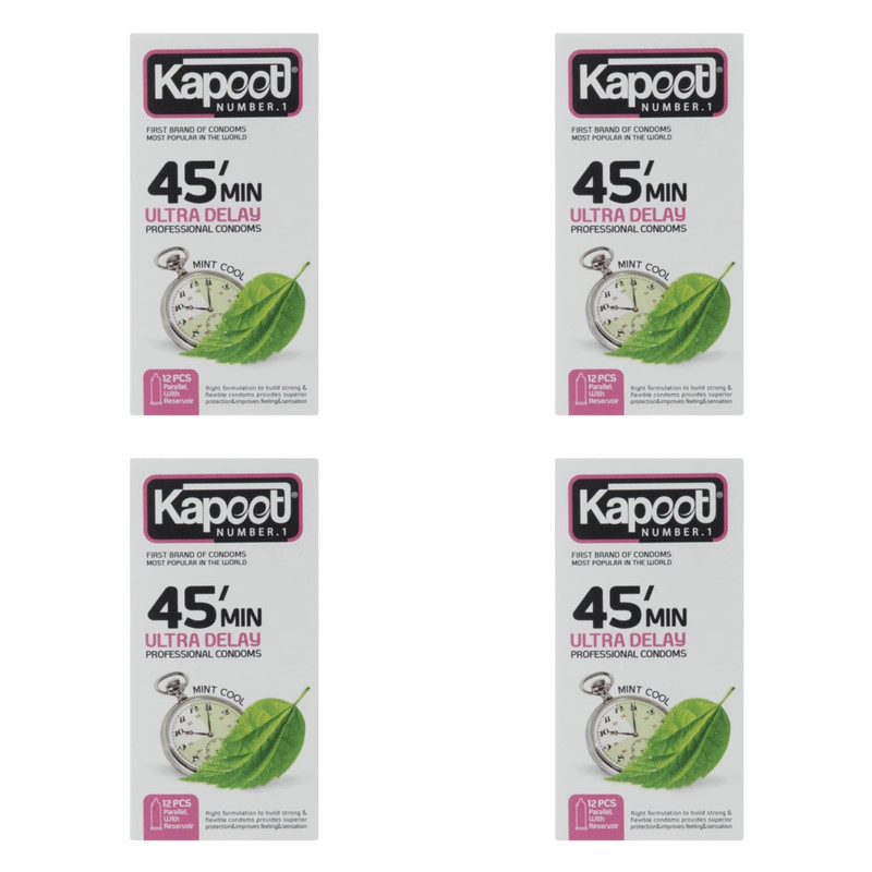 کاندوم تاخیری کاپوت مدل 45MIN چهار بسته 12 عددی
