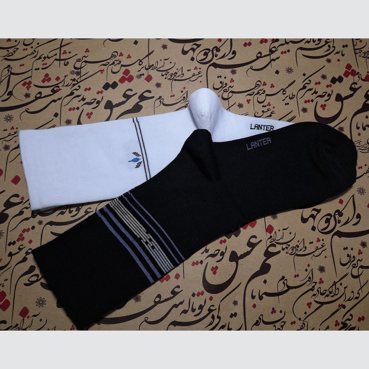 جوراب ساق بلند مردانه لنتر مدل BLW 02  مجموعه 2 عددی -  - 2