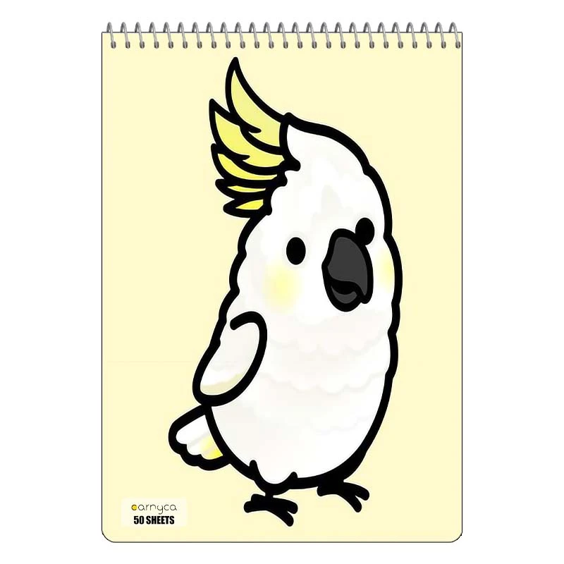 دفتر نقاشی 50 برگ سیمی کارنیکا طرح طوطی Parrot کد 61775