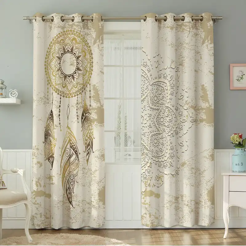 پرده نیروانا طرح سنتی مدل مخمل کد 9099 سایز 140×280 سانتی متر