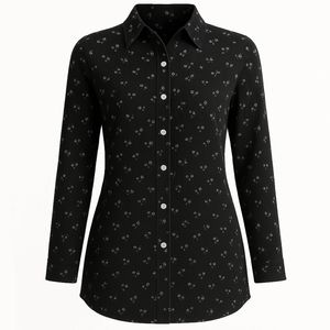 مانتو شومیزی زنانه مدل نیلسا کد 01 رنگ مشکی