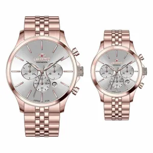 ست ساعت مچی عقربه‌ای کوارتز زنانه و مردانه اورینت کانتیننتال مدل 0134