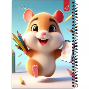 دفتر نقاشی 50 برگ انتشارات بله طرح موش کوچولو و مداد رنگی کد A4-L314