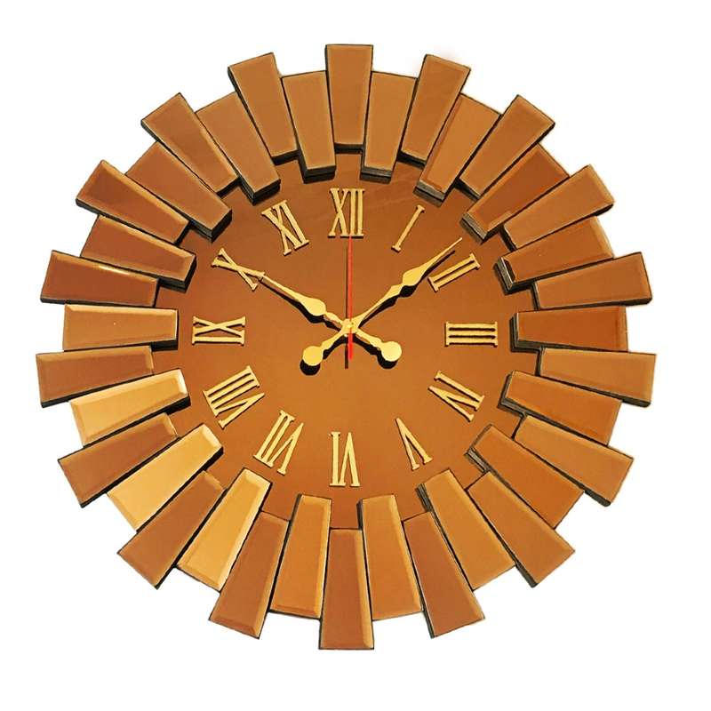 ساعت دیواری مدل آینه ای خورشید