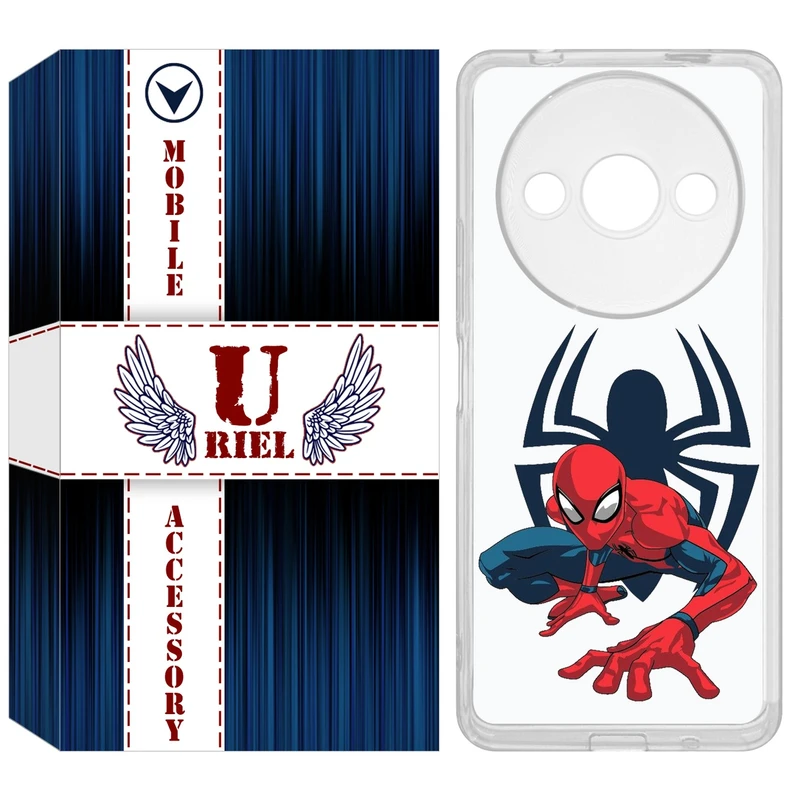 کاور یوریل مدل Clear کد 75 طرح اسپایدرمن مناسب برای گوشی موبایل شیائومی Redmi A3 / A3x