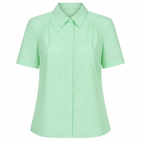 شومیز آستین کوتاه یقه انگلیسی زنانه مدل شبنم کد ۴۴