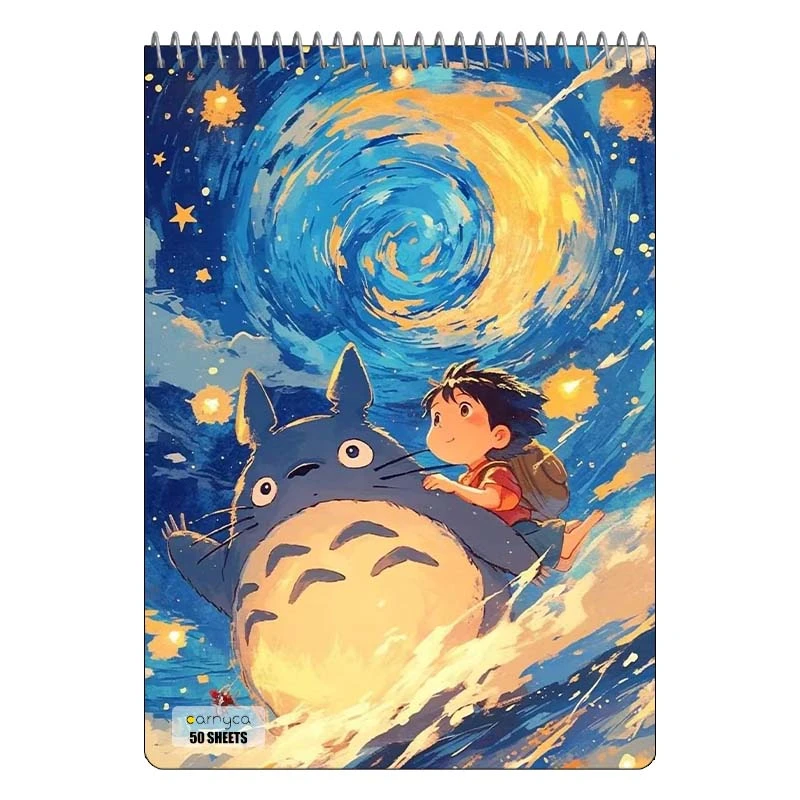 دفتر نقاشی 50 برگ سیمی کارنیکا طرح همسایه من توتورو My Neighbor Totoro کد 73363