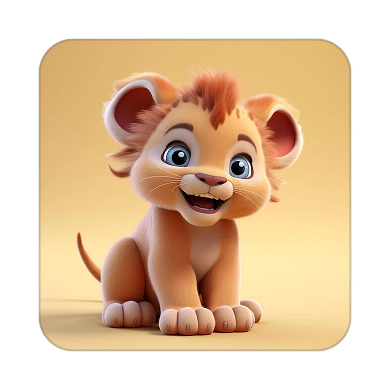 زیر لیوانی کاکتی طرح شیر مدل mp22860