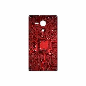 MAHOOT Red Printed Circuit Board Cover Sticker for Sony Xperia SP