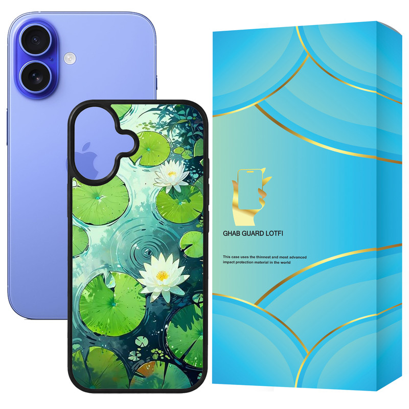  کاور قاب گارد لطفی طرح نیلوفر آبی مدل GCHP16 مناسب برای گوشی موبایل اپل iPhone 16