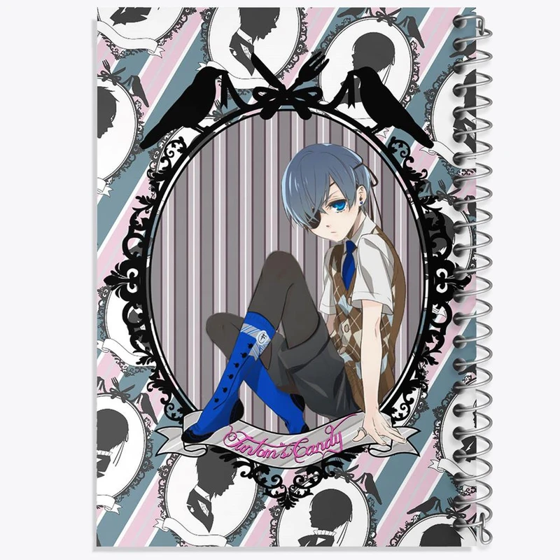 دفتر نقاشی 50 برگ خندالو مدل شیل انیمه خادم سیاه Black Butler کد 16344