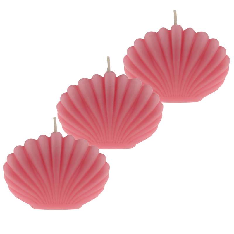 شمع یگانه مدل صدف بسته 3 عددی