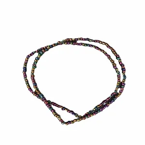 دستبند دخترانه مدل منجوق ملیله ای ساده کد 55 مجموعه 2 عددی