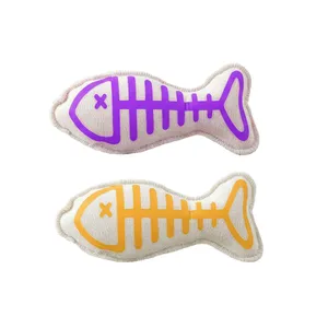 اسباب بازی گربه نیکوپت مدل ماهی اسکلتی کتنیپ دار بسته دو عددی 